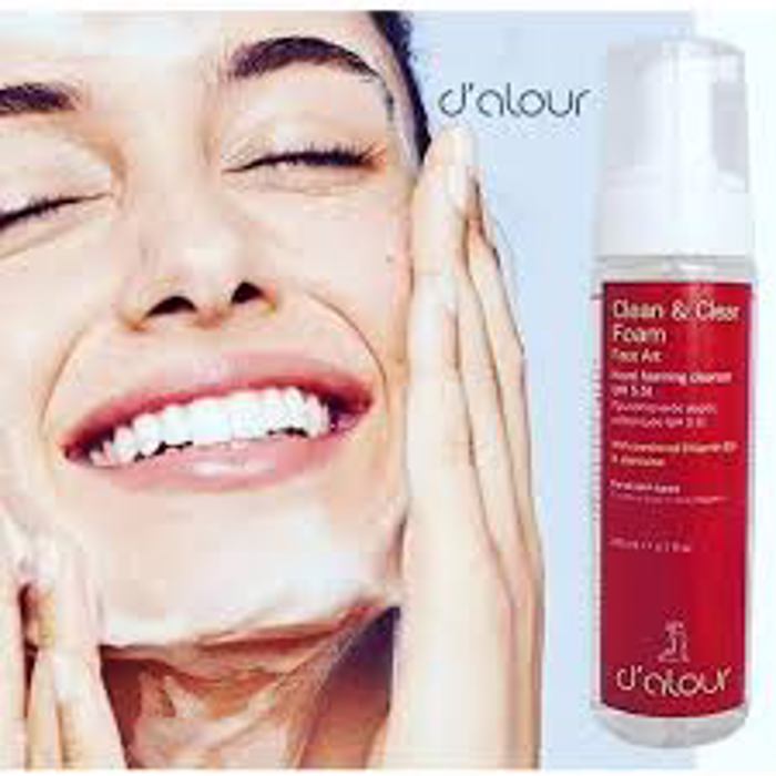 d’alour Clean & Clear Foam Protoporiaki Diafani Losion Katharismou Prosopou se Morfi Afrou 200ml